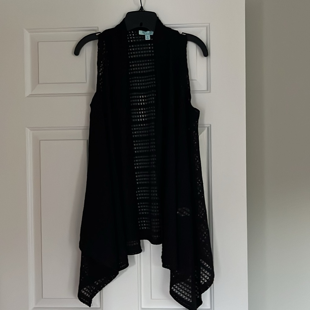 She+Sky Black Asymmetrical Cardigan
